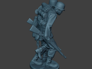 german soldier ww2 help wounded g5 3D-printmodel