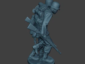 german soldier ww2 help wounded g5 3D Print Model