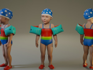 swwimmingpool child female acc0203001 3D Model