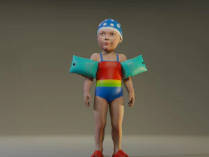swwimmingpool child female acc0203001 3D Model
