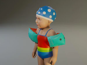 swwimmingpool child female acc0203001 3D Model