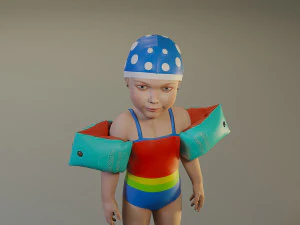 swwimmingpool child female acc0203001 3D Model
