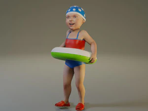 swwimmingpool child female acc0203002 3D Model