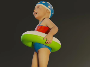 swwimmingpool child female acc0203002 3D Model