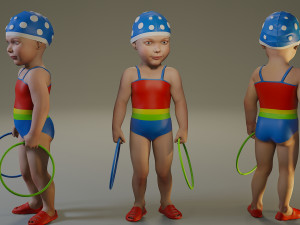 swwimmingpool child female acc0203003 3D Model