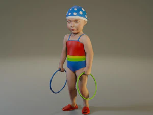 swwimmingpool child female acc0203003 3D Model