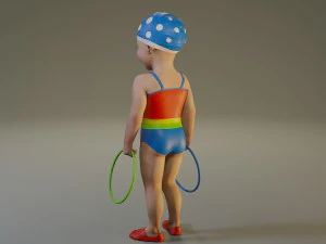 swwimmingpool child female acc0203003 3D Model