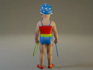 swwimmingpool child female acc0203003 3D Model