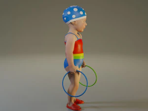 swwimmingpool child female acc0203003 3D Model