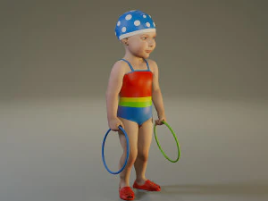 swwimmingpool child female acc0203003 3D Model