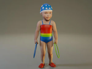 swwimmingpool child female acc0203003 3D Model