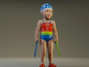 swwimmingpool child female acc0203003 3D Model