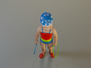 swwimmingpool child female acc0203003 Modello 3D