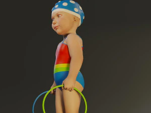 swwimmingpool child female acc0203003 3D Model