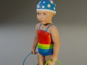 swwimmingpool child female acc0203003 3D Model