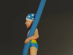 piscina infantil feminina acc0203009 Modelo 3D