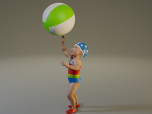 swwimmingpool child female acc0203004 3D Model