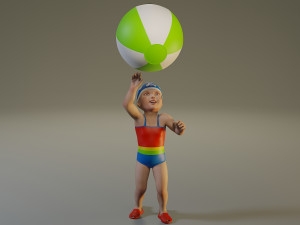 swwimmingpool child female acc0203004 3D Model