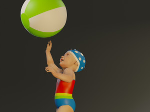 swwimmingpool child female acc0203004 3D Model