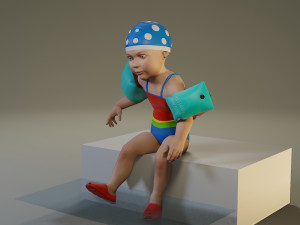 swwimmingpool child female acc0203007 3D Model