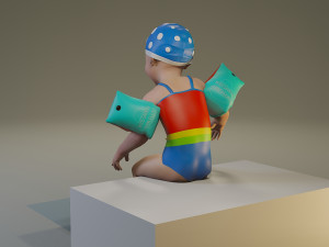swwimmingpool child female acc0203007 3D Model