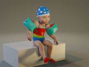swwimmingpool child female acc0203007 3D Model