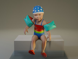 swwimmingpool child female acc0203007 3D Model