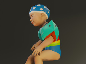 swwimmingpool child female acc0203007 3D Model