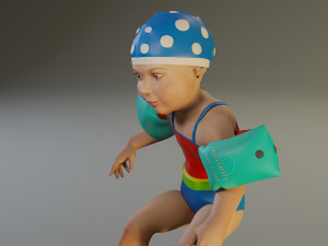 swwimmingpool child female acc0203007 3D Model