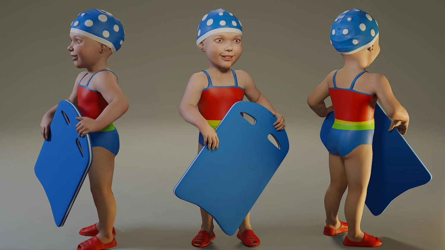 swwimmingpool child female acc0203010 3D Model .c4d .max .obj .3ds .fbx .stl .blend 
