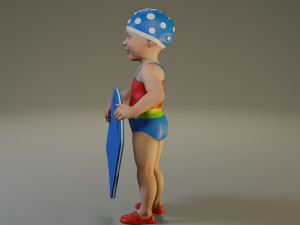 swwimmingpool child female acc0203010 3D 模型