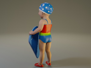 swwimmingpool child female acc0203010 3D 模型