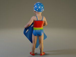 swwimmingpool child female acc0203010 3D 模型