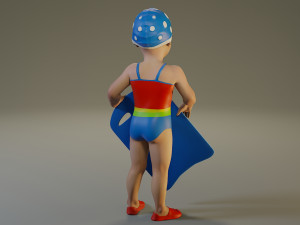 swwimmingpool child female acc0203010 3D 模型