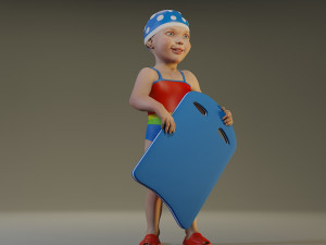 swwimmingpool child female acc0203010 3D 模型