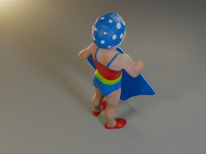swwimmingpool child female acc0203010 3D 模型