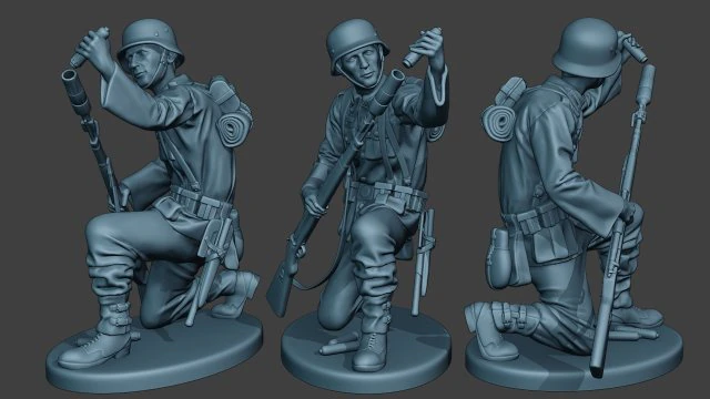 niemiecki żołnierz ww2 schiessbecher2 g5 Model do druku 3D .c4d .max .obj .3ds .fbx .stl .blend 