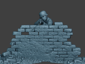 german soldier ww2 shoot cover g5 Modèles 3D en vedette