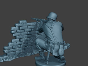 german soldier ww2 shoot cover g5 Modèles 3D en vedette