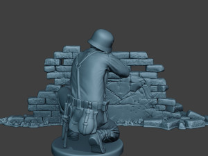 german soldier ww2 shoot cover g5 Modèles 3D en vedette