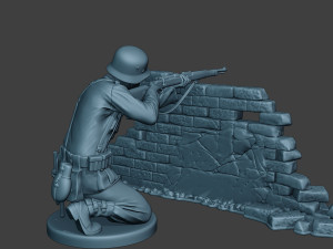german soldier ww2 shoot cover g5 Modèles 3D en vedette