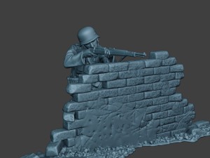 german soldier ww2 shoot cover g5 Modèles 3D en vedette
