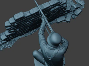 german soldier ww2 shoot cover g5 3D Print Model