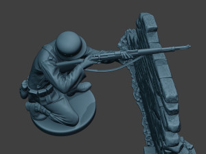 german soldier ww2 shoot cover g5 Modèles 3D en vedette