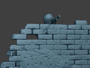 german soldier ww2 shoot cover g5 3D Print Model