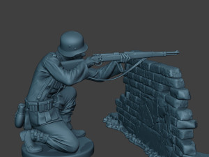 german soldier ww2 shoot cover g5 Modèles 3D en vedette