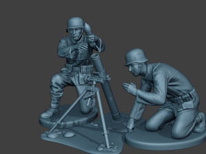 german soldiers ww2 granatwerfer g5 3D Print Model