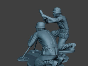 german soldiers ww2 granatwerfer g5 3D Print Model