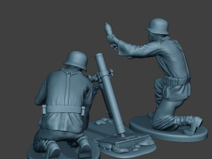 german soldiers ww2 granatwerfer g5 3D Print Model