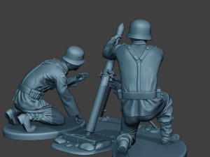 german soldiers ww2 granatwerfer g5 3D Print Model